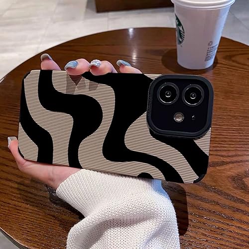Miniatura 7 de Yebowe Funda compatible con iPhone 13 Pro Max, diseño de rayas de cebra para mujeres y niñas, elegante funda protectora de silicona suave para