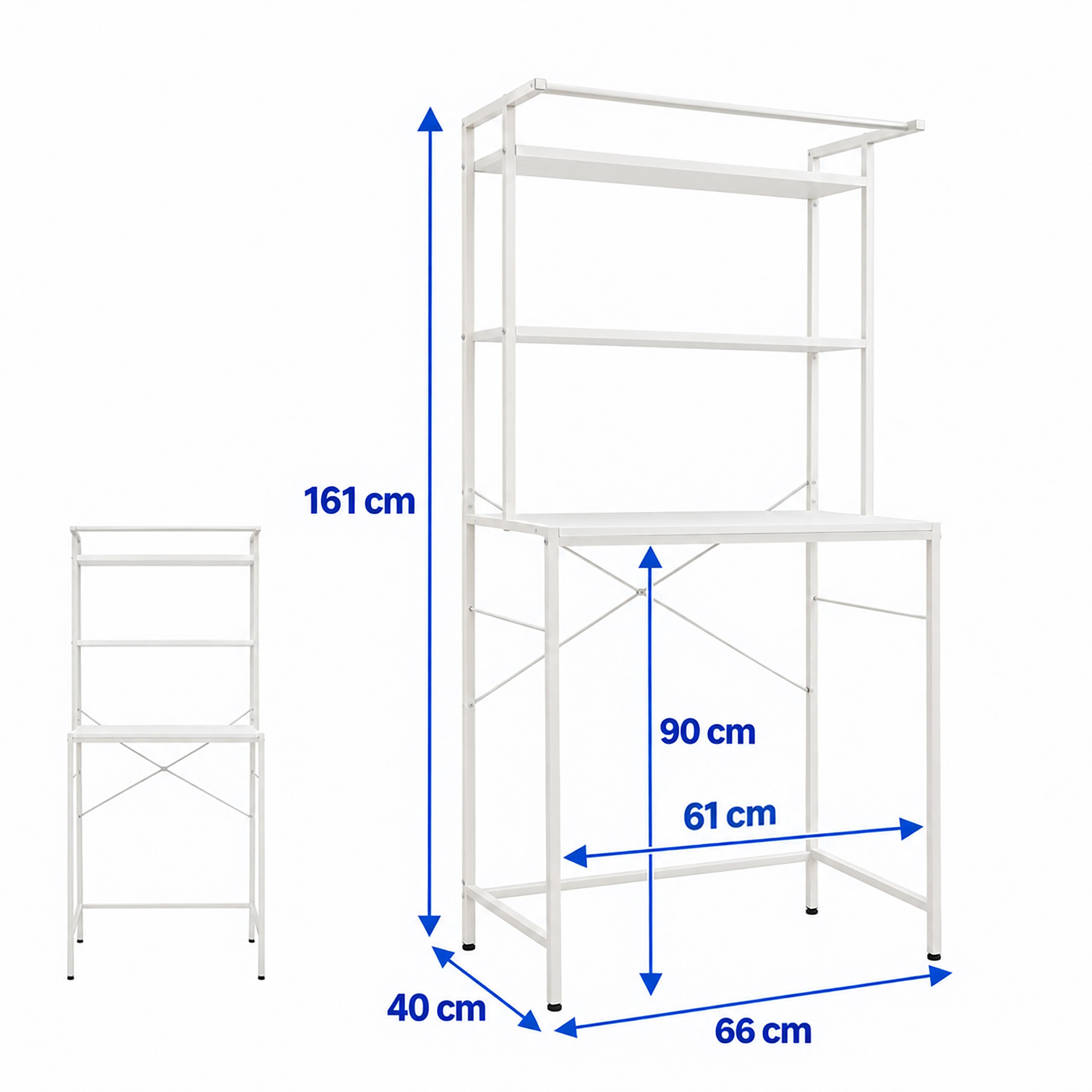 Relaxdays Scaffale per lavatrice, bianco