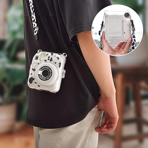 Miniatura 42 de MUZIRI KINOKOO Clear Case for Fuji Instax Mini 12/Fuji Mini 12 Instant Camera, Hard PVC Protective Case with Photos Pocket to Store 10 Photos - with