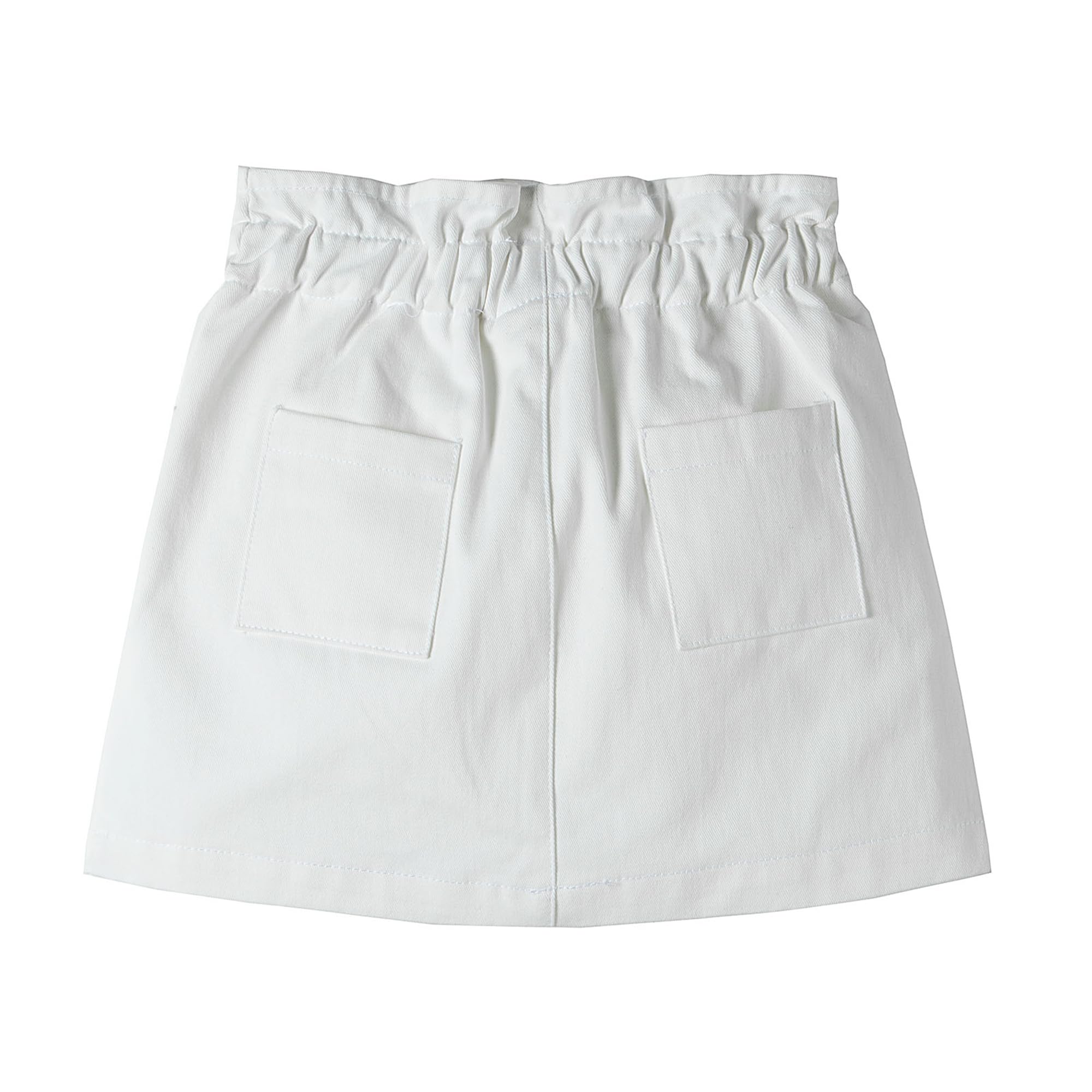 Mud Kingdom Falda vaquera con volantes y cintura elástica para niñas, con forro A, minifalda incorporada para verano