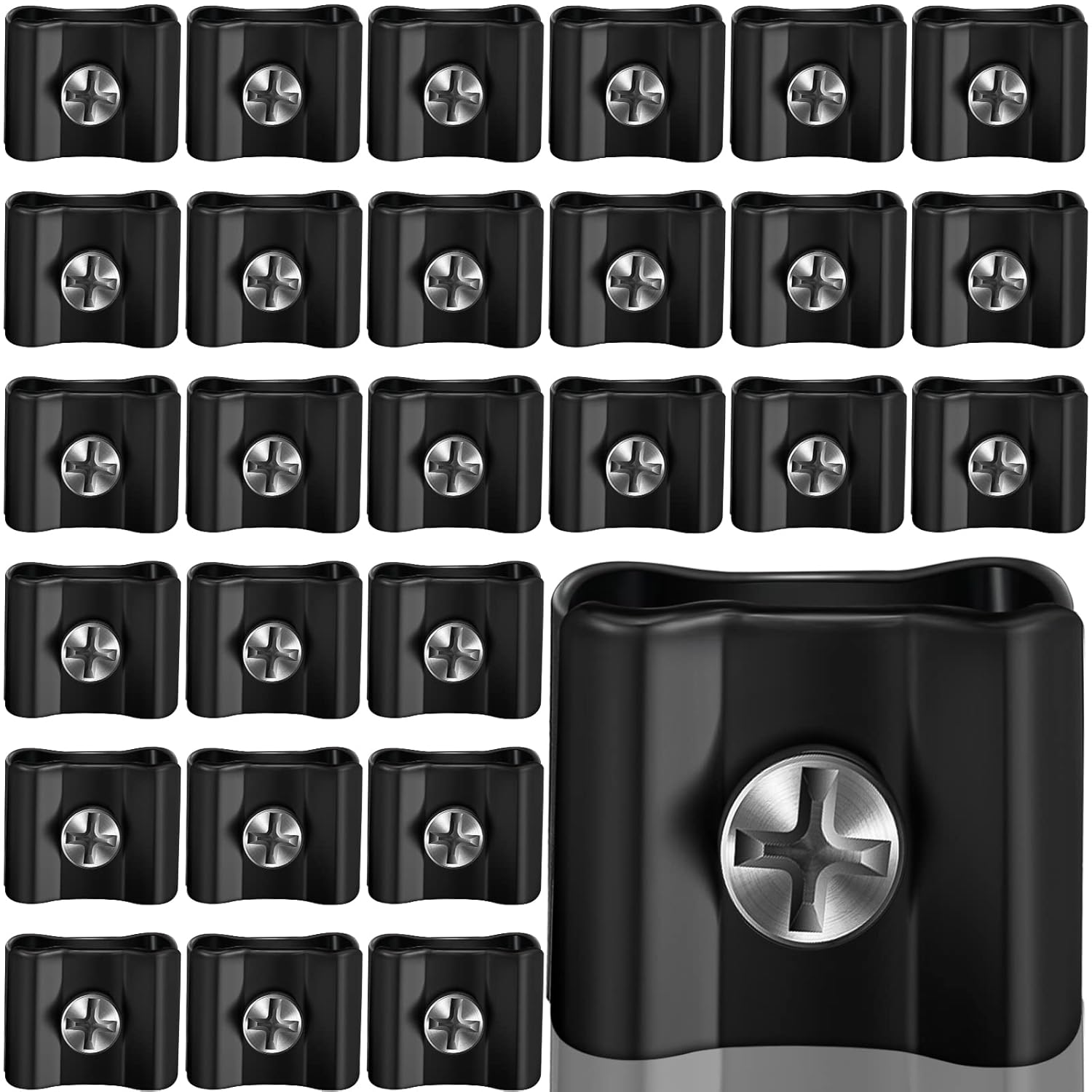 50 Pcs Black Wire Grid Panel Connector, Gridwall Panel