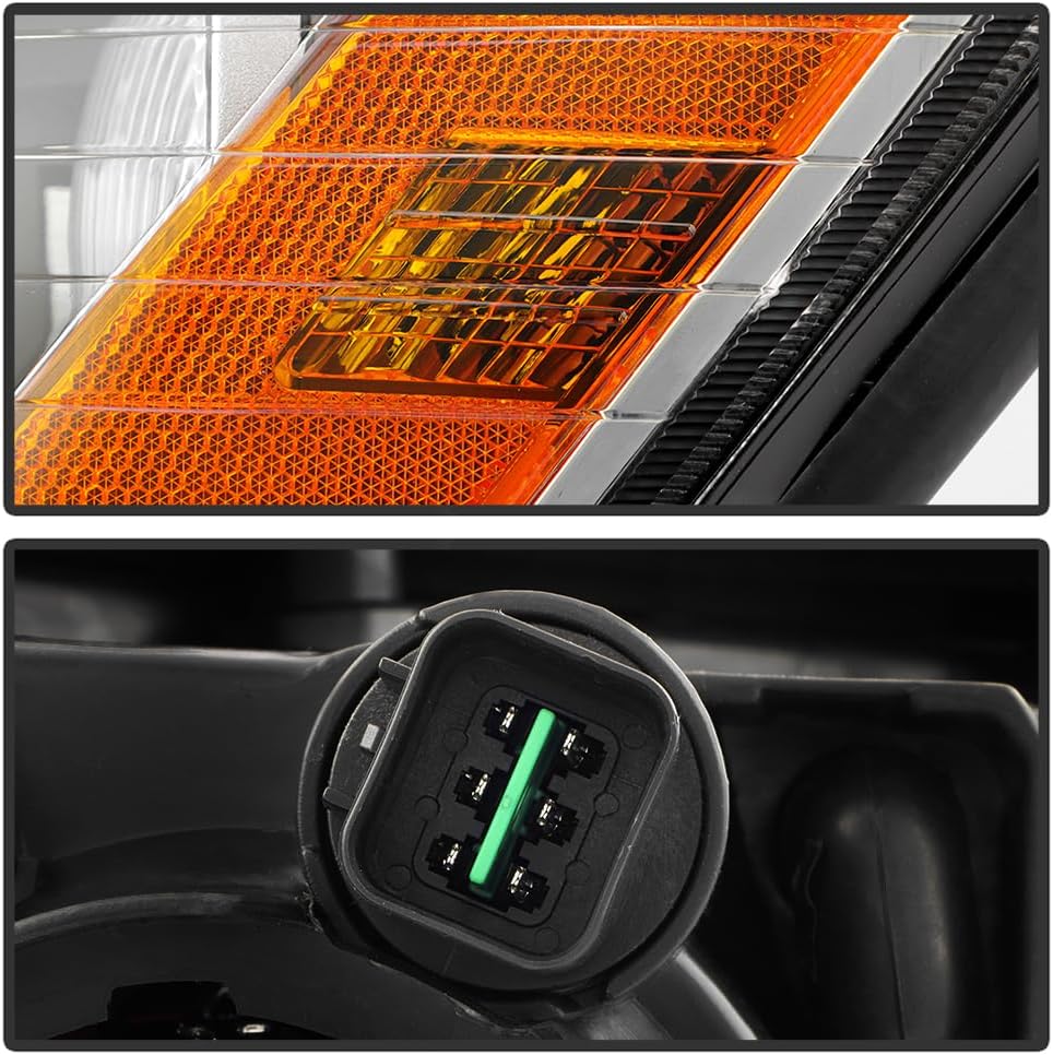 ACANII - For 2006 2007 2008 Hyundai Sonata Black Housing Projector Headlights Headlamps Pair Set Driver + Passenger Side