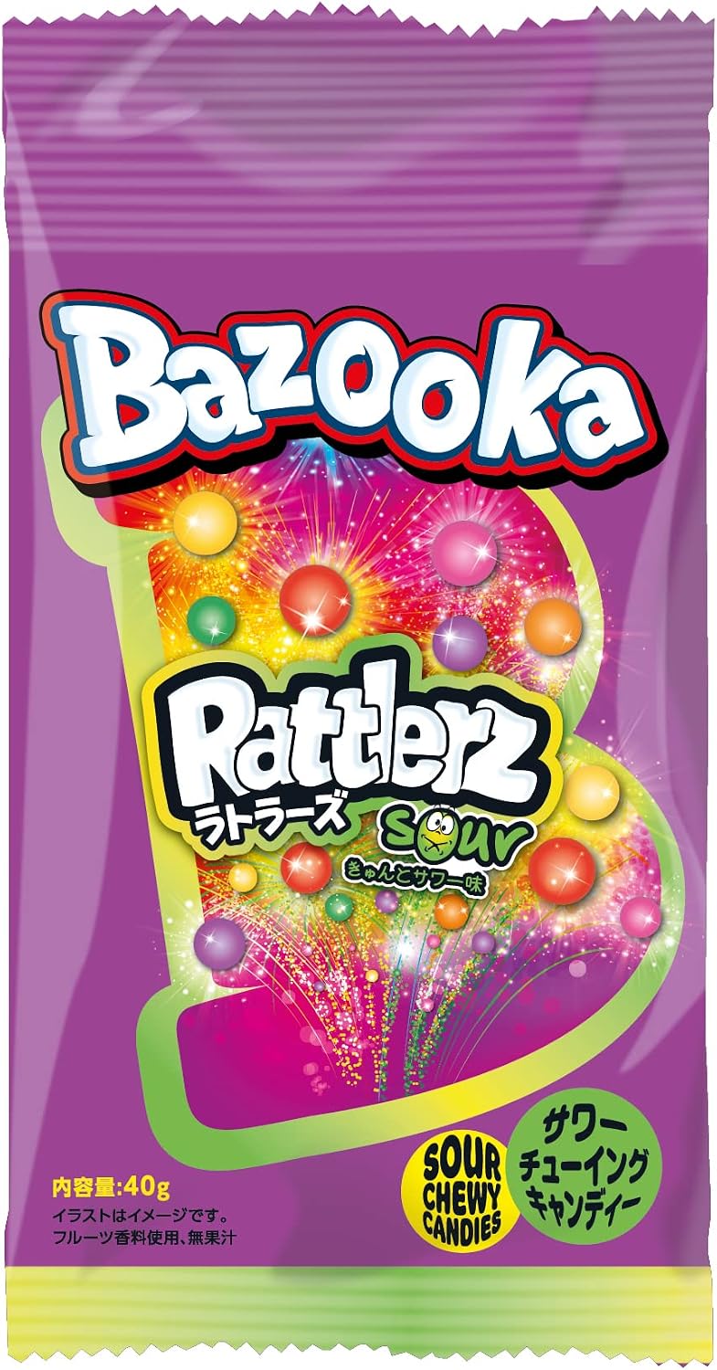 Rattlers Kyunto Sour Flavor, 12 Pieces, Soft Candy