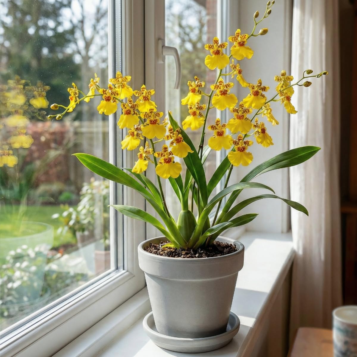 Orchidée Oncidium Joost - 2 Plantes Intérieur Naturelles - 30-40 cm - Avec fleurs et légèrement parfumées - Naturelle Plantes de Hollande (pas de graines, non artificielle)