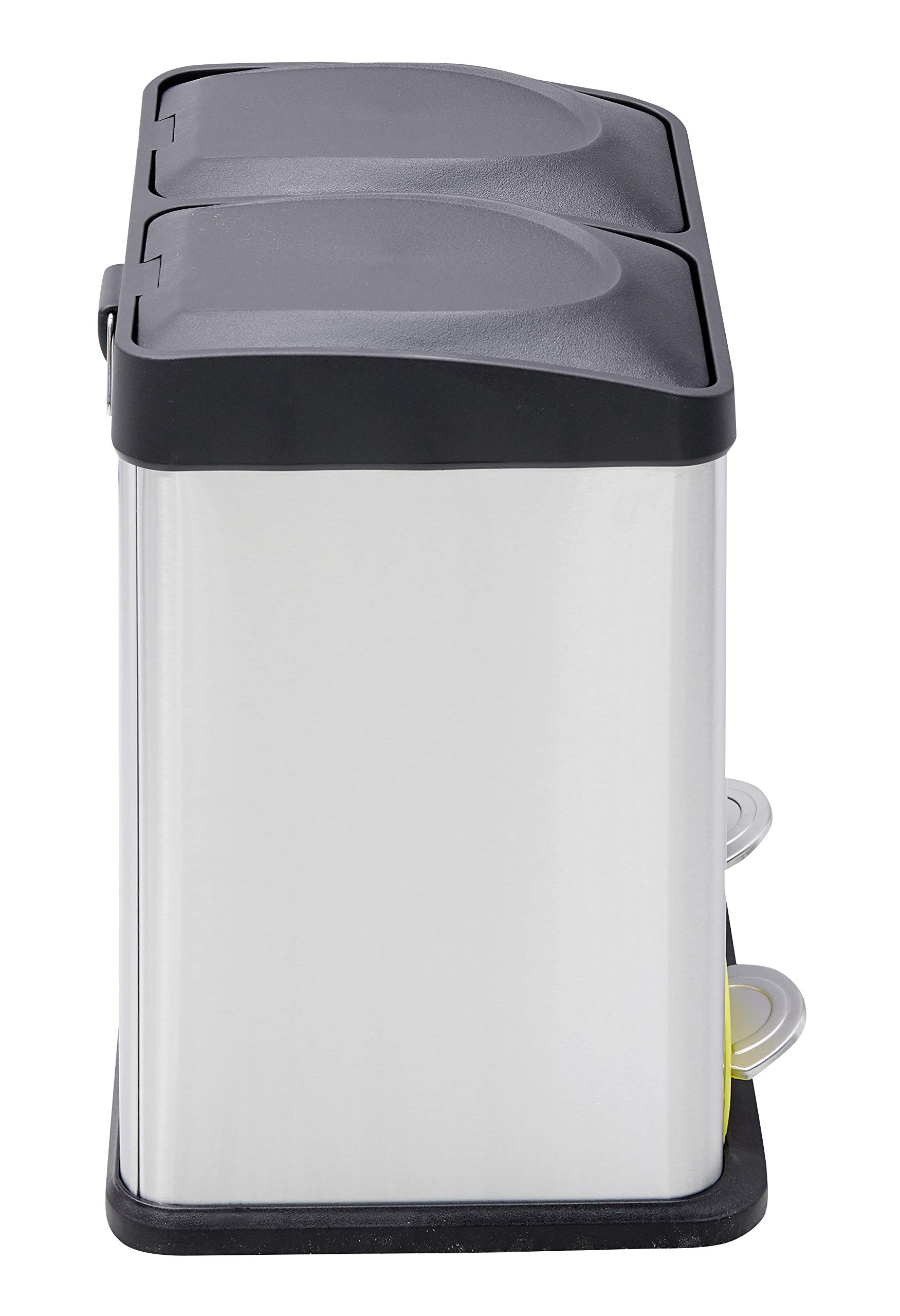 Arregui Step Bin CR705-30L Cubo de Basura y Reciclaje de Acero Inoxidable con Pedal | 2x15L (30L) | Cubos de Basura de Cocina | Papelera de Reciclaje para Casa y Oficina