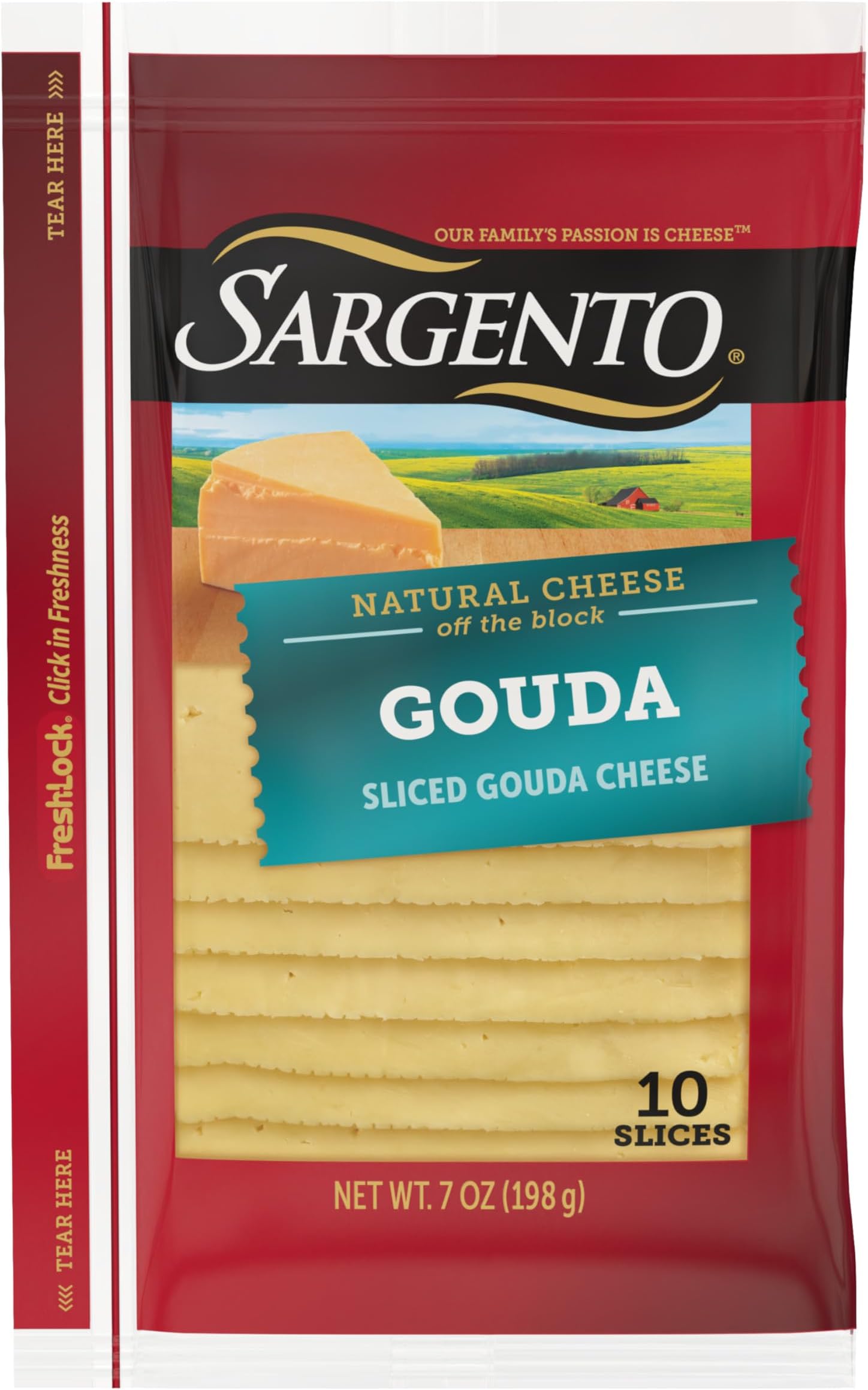 Sargento Gouda Natural Sliced Cheese, 10 slices