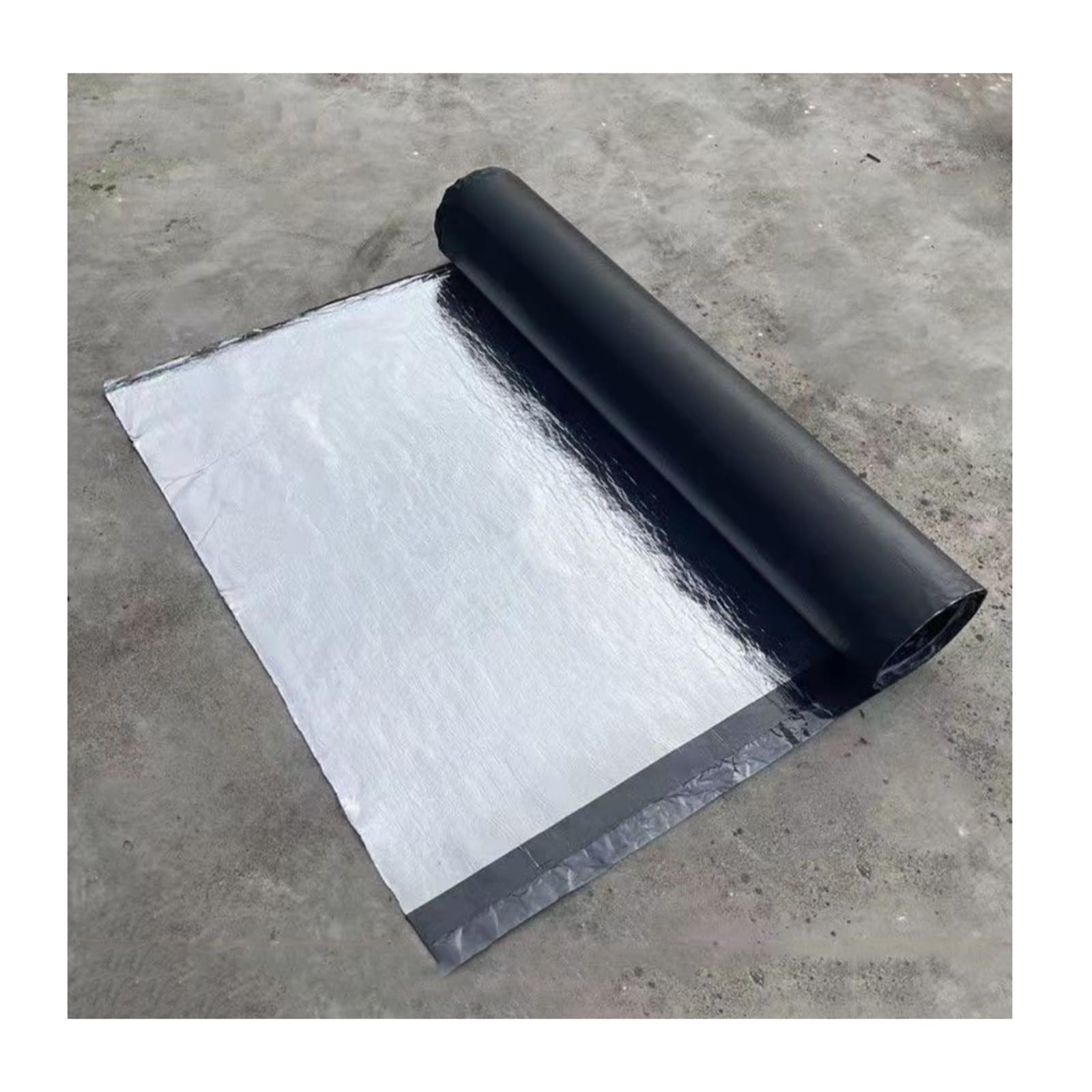 Lámina de techo plana de larga duración, sellador, protector de hielo y agua para techos al aire libre, película de polietileno de 1 m20 m, cinta adhesiva (THK 2 mm de ancho x 6 m)