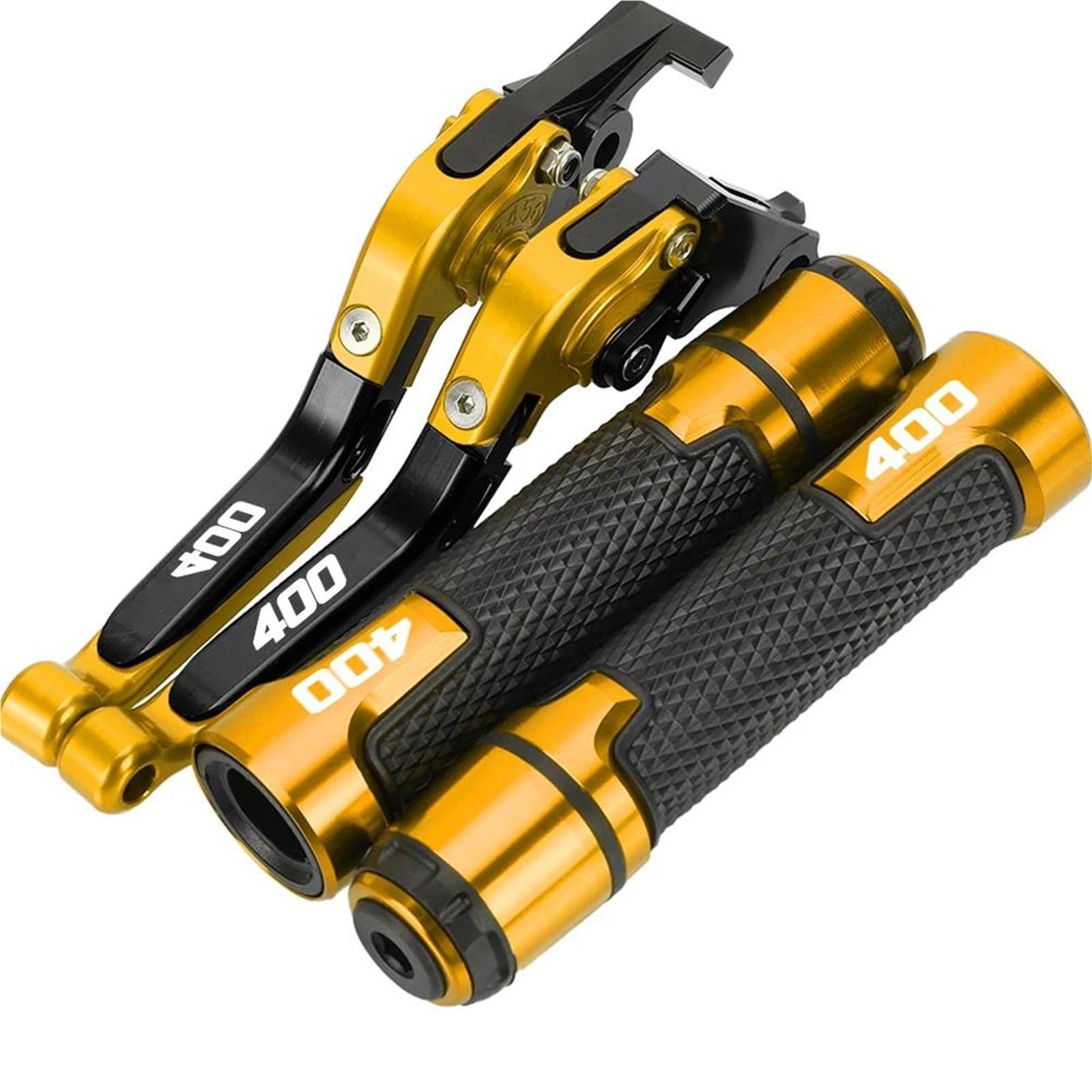 GQUIKGW Replace Motorcycle Folding Extendable Clutch Levers Brake Adjustable Handle for CB1 CB400F 1989 1990 1991(Yellow)