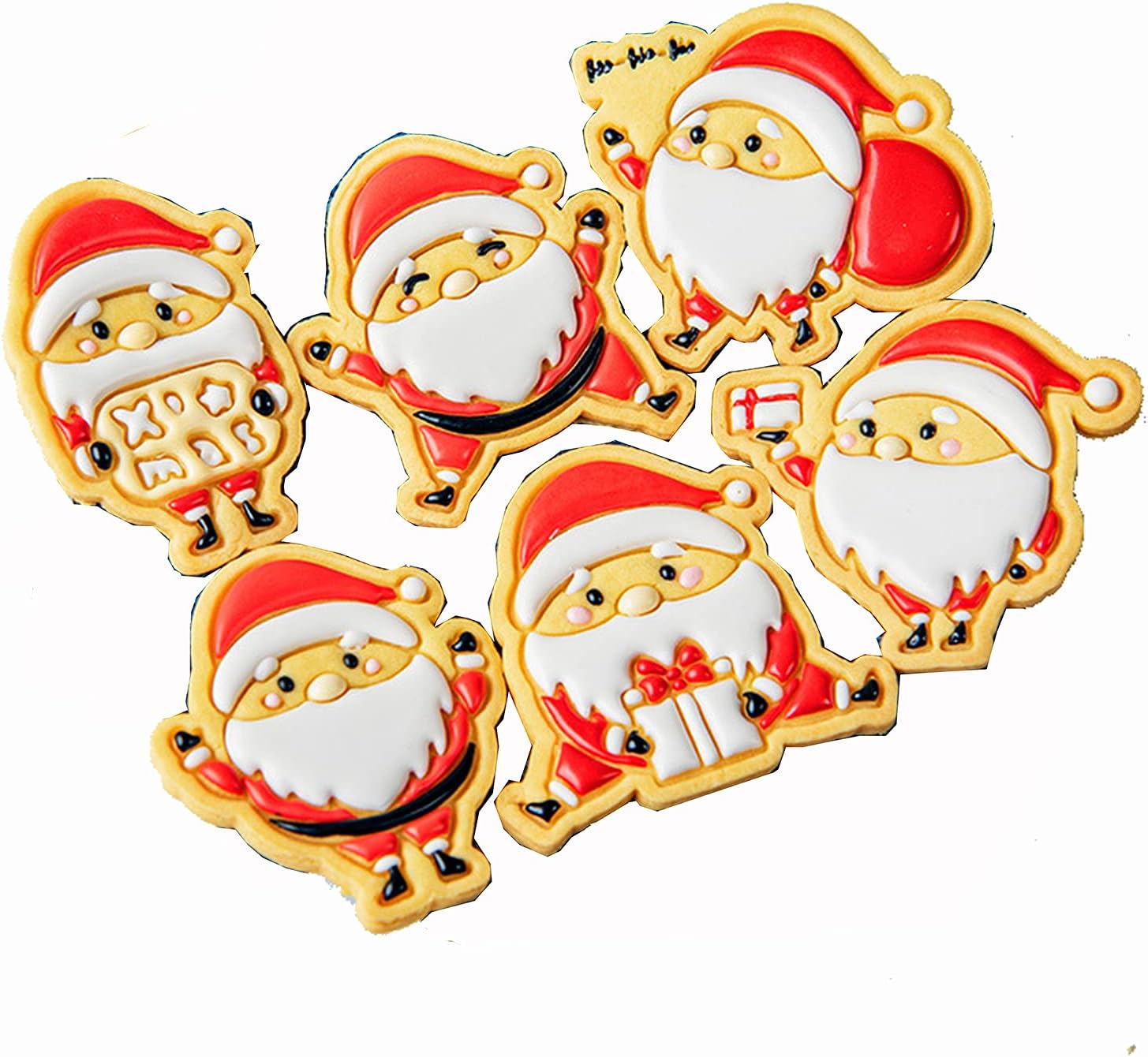 クリスマスサンタクロースクッキーカッター6個セット 激安通販販売 ベーキング用クリスマスクッキーカッター クリスマスクッキー型 ハニーケーキ クリスマス パーティークッキー用 フォンダン型