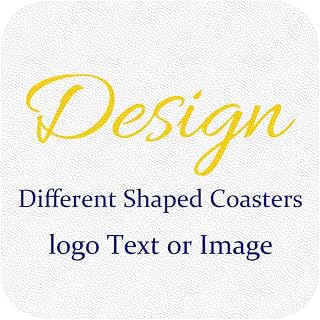 Custom Leather Cup Coasters, Personalized Image Text Coasters Customized Bar Coasters Drink Coasters for Cup Holder for Coffee Cup Home Office Kitchen Bar Table Decor (6PCS-Square)