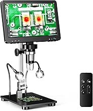 Etzin DM9 Pro 7" Mini HDMI Digital Microscope 1200X, 1080P 16MP Coin Microscope for Entire Coin View with IPS Screen, LCD Soldering Microscope for Adult, 10 LED Lights, PC/TV Compatible-EPL-1016IM.