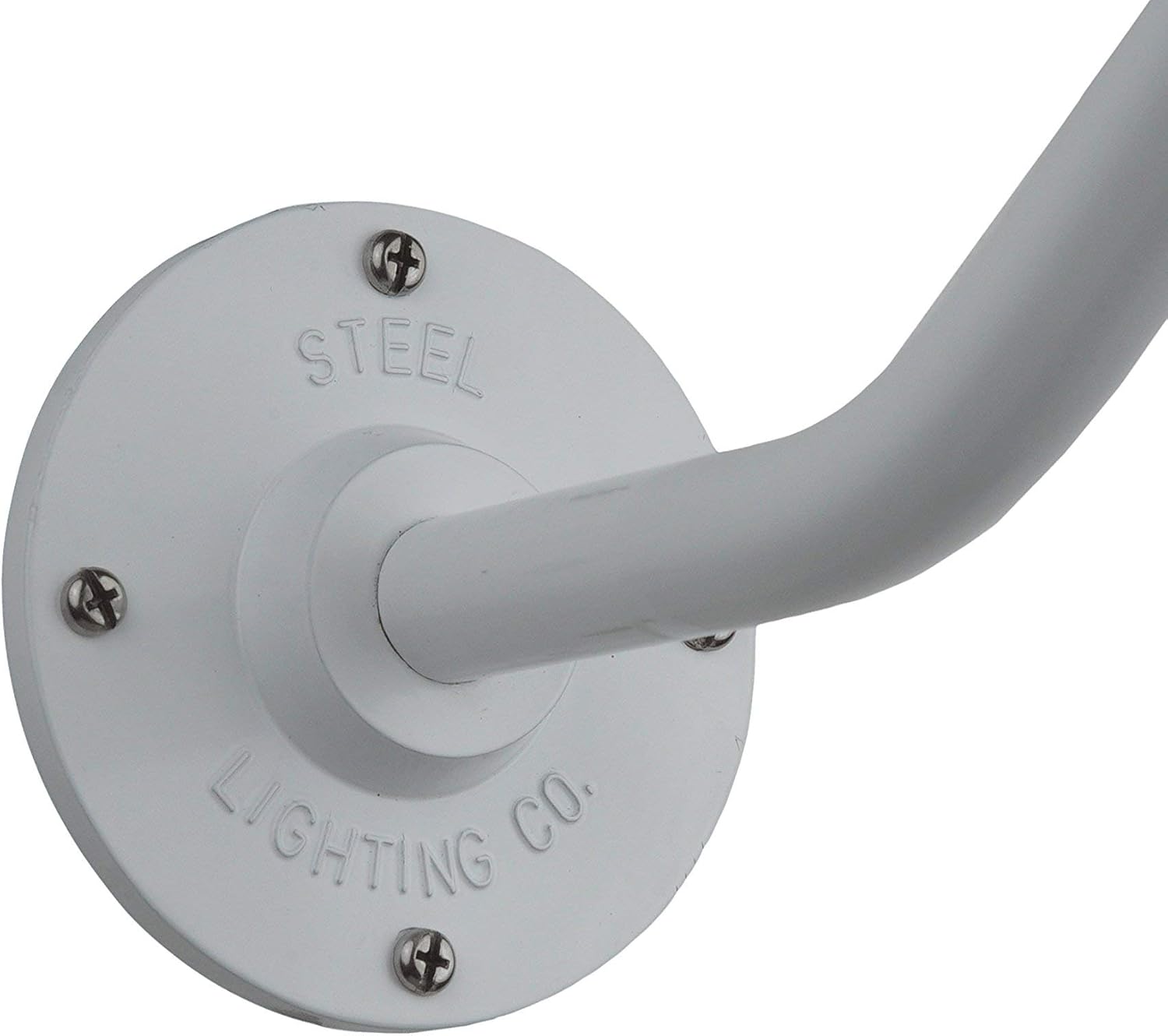 Review Product Steel Lighting Co. Redondo Barn Light | Outdoor Wall Mounted | 20 inch Dome | 23 inch Gooseneck | Large Farmhouse Warehouse Light Made in America | White Exterior/White Interior