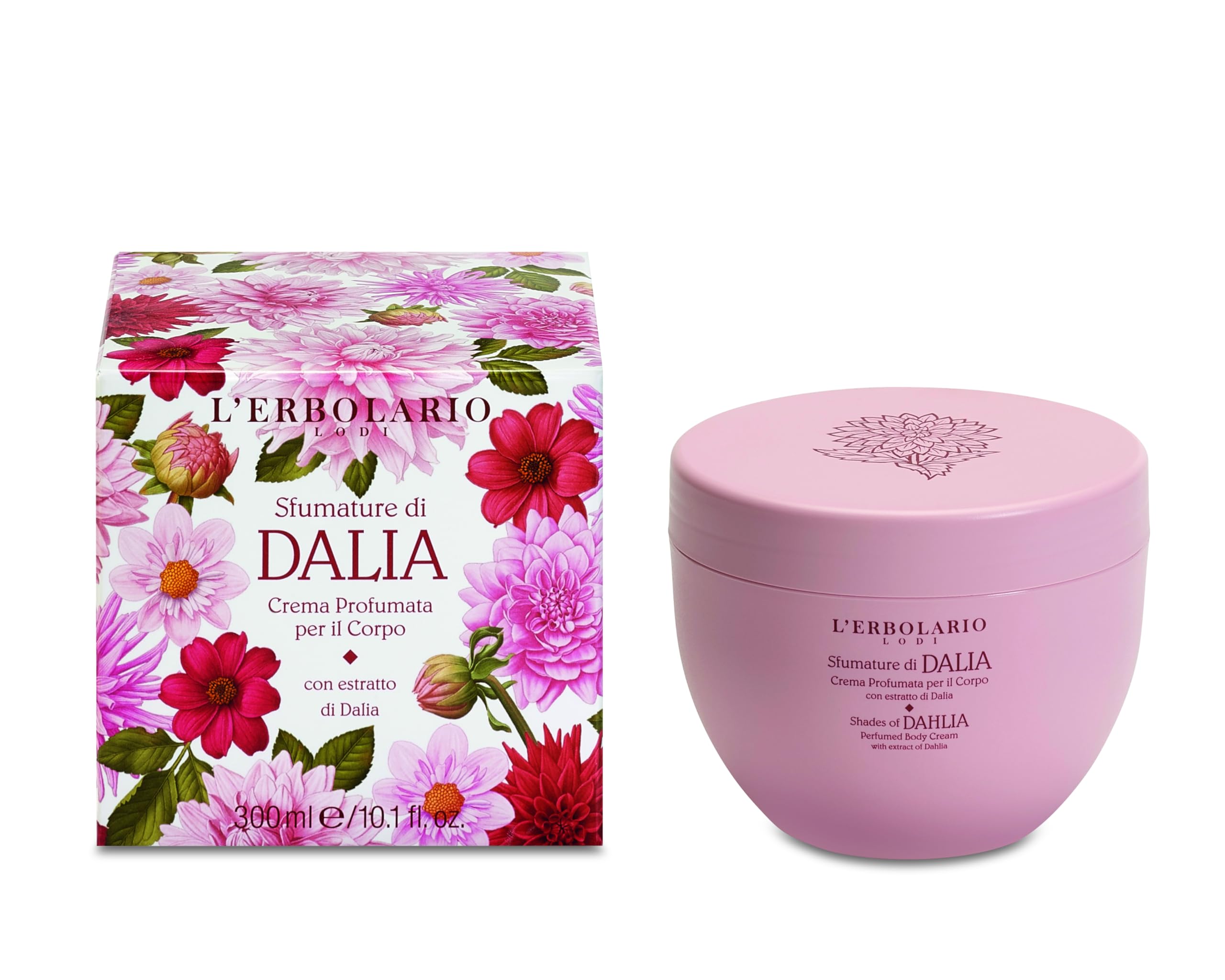 Body Cream - Moisturizing Body Butter - Floral Citrus Scent Skin Care with Dahlia Extract and Olive Butter - Shades of Dahlia - 10.1 oz