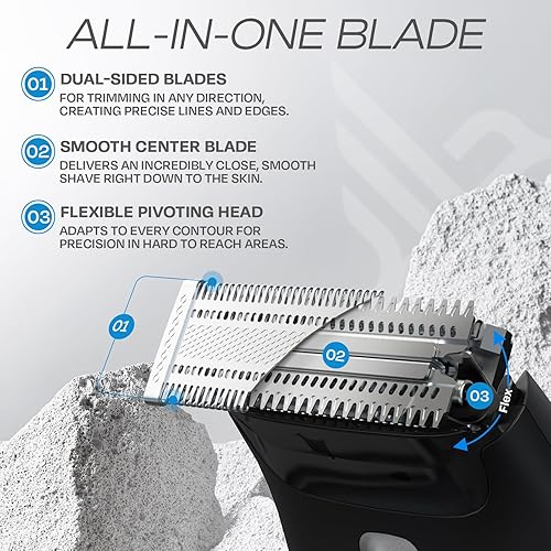 Miniatura 2 de HUMMINGBIRD MK4 - Cortadora híbrida de barba y cuerpo para hombres, peluquería corporal y recortadora de pelo púbico, maquinillas de afeitar
