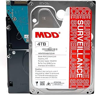 MDD (MDD4TSATA6472DVR) 4TB 7200RPM 64MB Cache SATA 6.0Gb/s 3.5inch Internal Surveillance Hard Drive - 3 Years Warranty