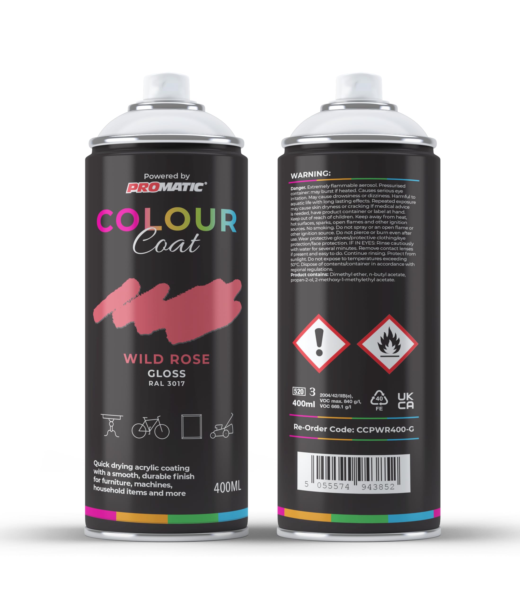 1X - Colourcoat - Wild Rose - Ral 3017 5055574943852