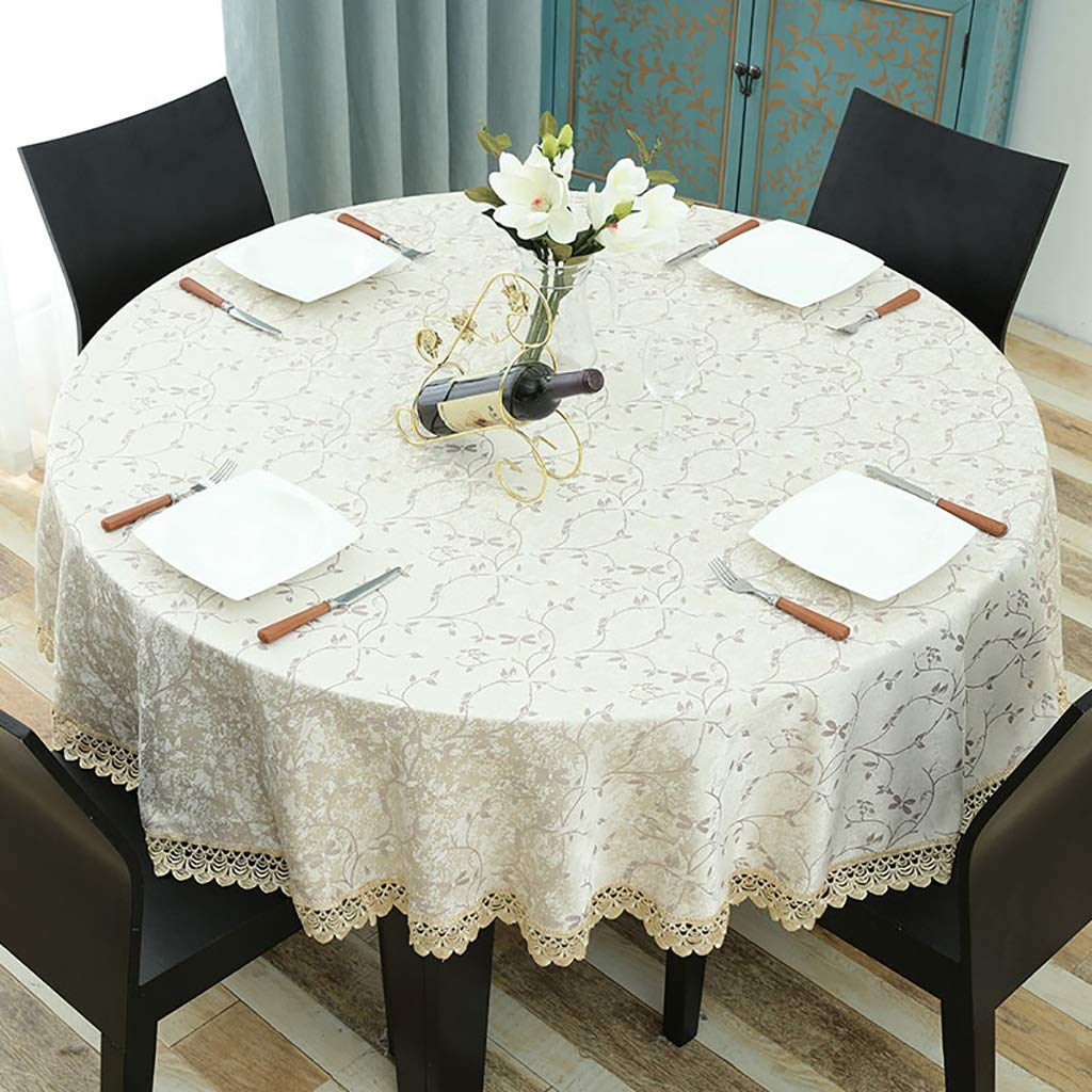 Nappes de pique-nique rondes 240cm couleur beige pour repas