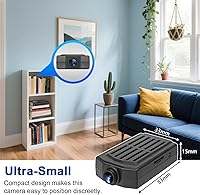 Vista 3 de Small Camera,64GB Nanny Cam,1080P Video Camera for Security,Motion Detection,NO WiFi