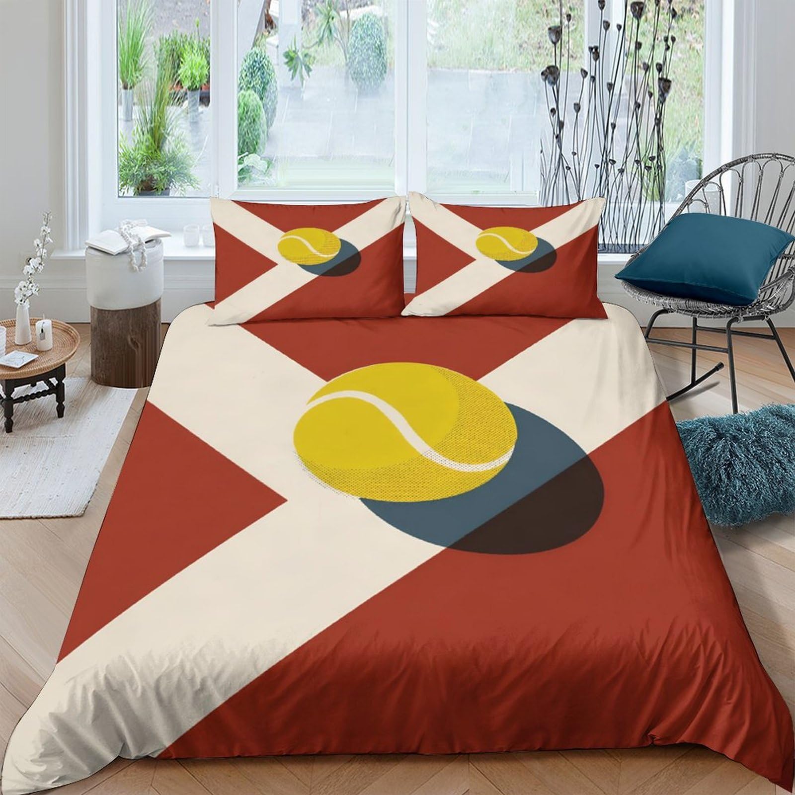 Ctjqhvkz Style-10 3D Printed Geometric Abstract Fitted Sheet Microfiber Soft Rust Yellow Modern Art Bed Cover For Bedroom Dorm Decor Protection Single（135X200cm）