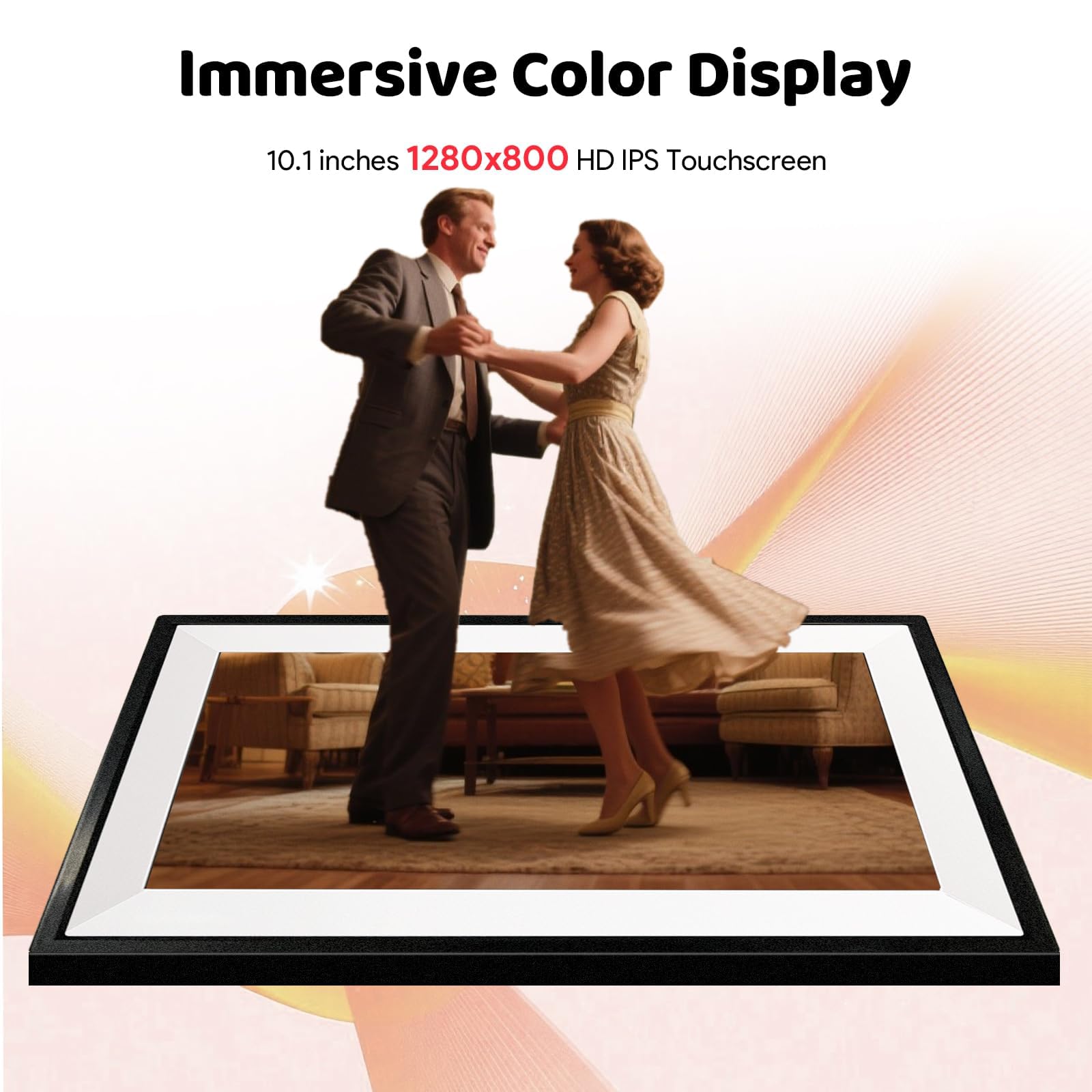 Frameo WiFi Digital Photo Frame 10.1 Inch 32GB Memory, 1280x800 HD IPS Touch Screen Electronic Wifi Digital Picture Video Frame, Auto-Rotate, Share Moments Instantly via Frameo App - 3