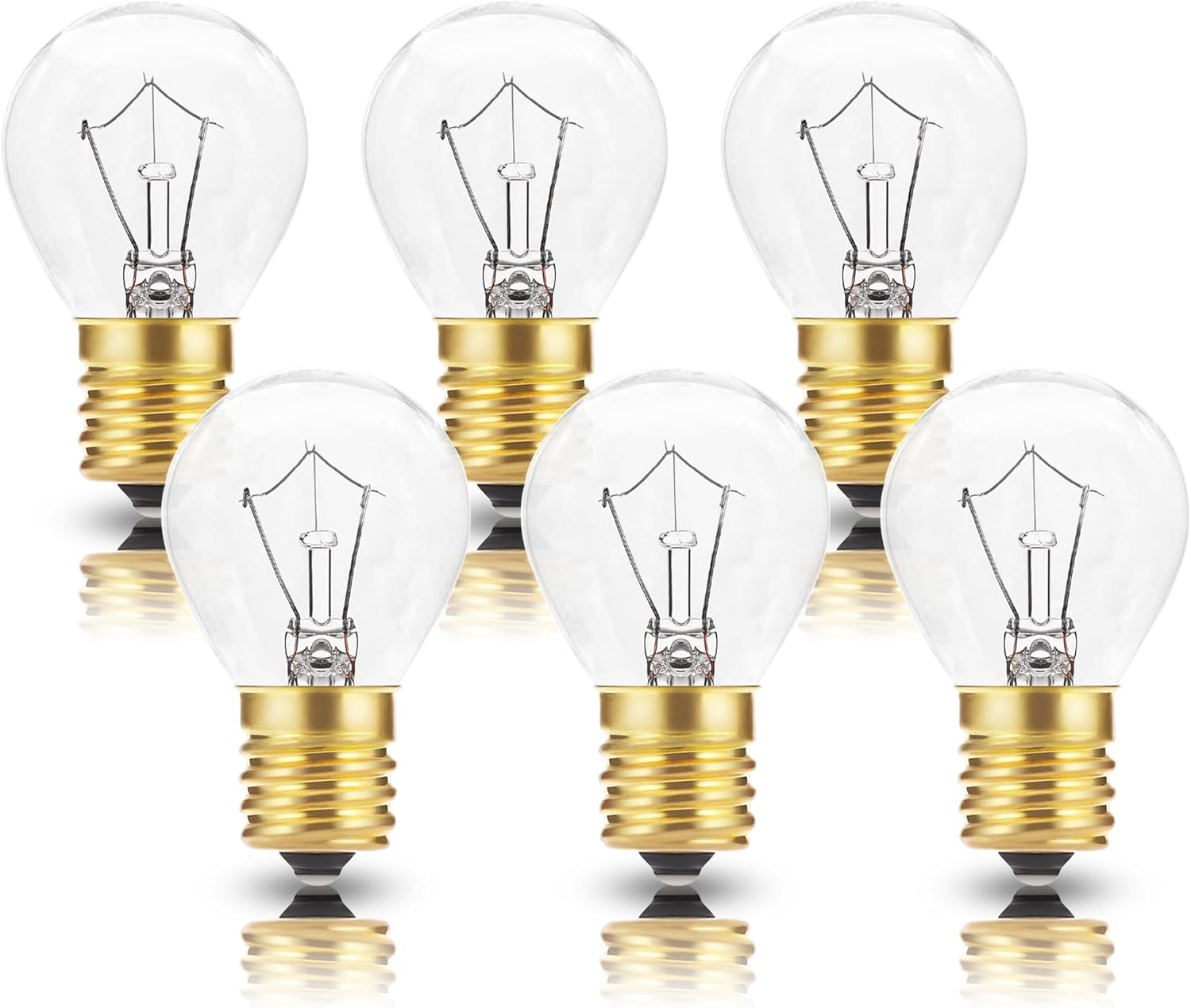 Lava Lamp Bulbs 30 Watt S11 6 Pack E17 Base The Original Replacement Light Bulbs for 14.5-Inch/20-Ounce Lava Lamps and Glitter Lamps,120 Volt Motion Lava Lamp Light Bulb,Dimmable,2700K Warm White