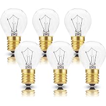 Lava Lamp Bulbs 25 Watt 6 Pack,The Original Replacement Light Bulbs for 14.5-Inch/20-Ounce Lava Lamps and Glitter Lamps,S11 E17 Base,120 Volt Motion Lava Lamp Light Bulb,Dimmable,2700K Warm White