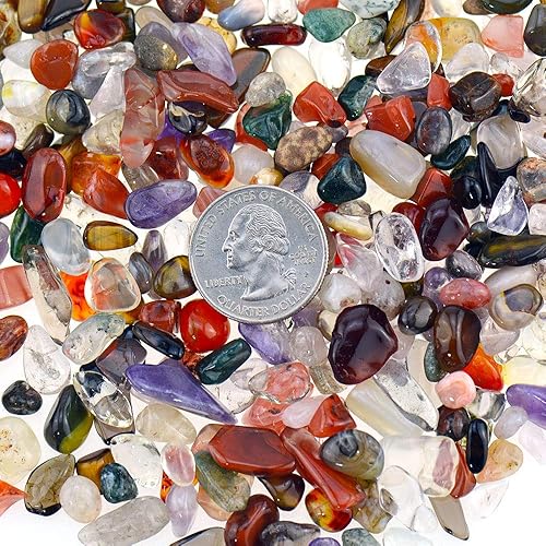 Miniatura 2 de UFEEL Piedras de cuarzo de cristal triturado de fluorita, piedras de forma irregular, piedras curativas para interiores, para jarrones, plantas,