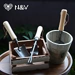 Ensemble d'outils de jardinage japonais, 6 Pcs Garden Tools Set, Kit d'outils de jardinage en acier inoxydable peint noir lourd, Truelle à main, Doublure, Râteau à mains, Sécheresse, Transplantateur et Folk à main