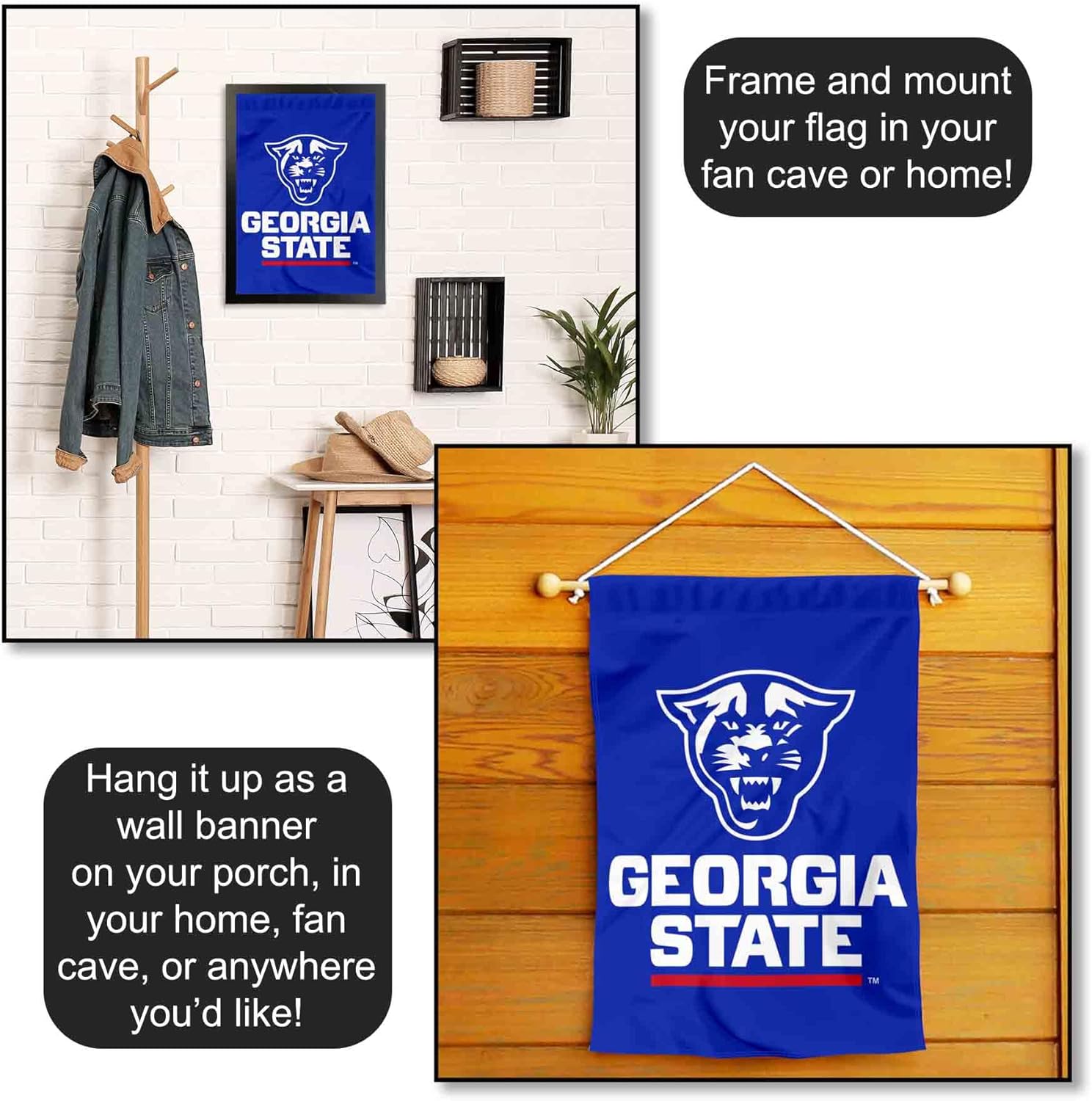 Georgia State Panthers New Logo Garden Flag