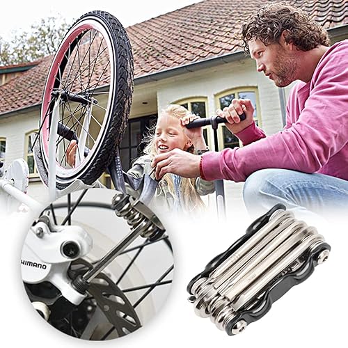 Miniatura 6 de 17 en 1 bicicleta multiherramienta Allen Llave Accesorios de reparación de bicicletas Kit de reparación de bicicletas ligero para bicicleta de