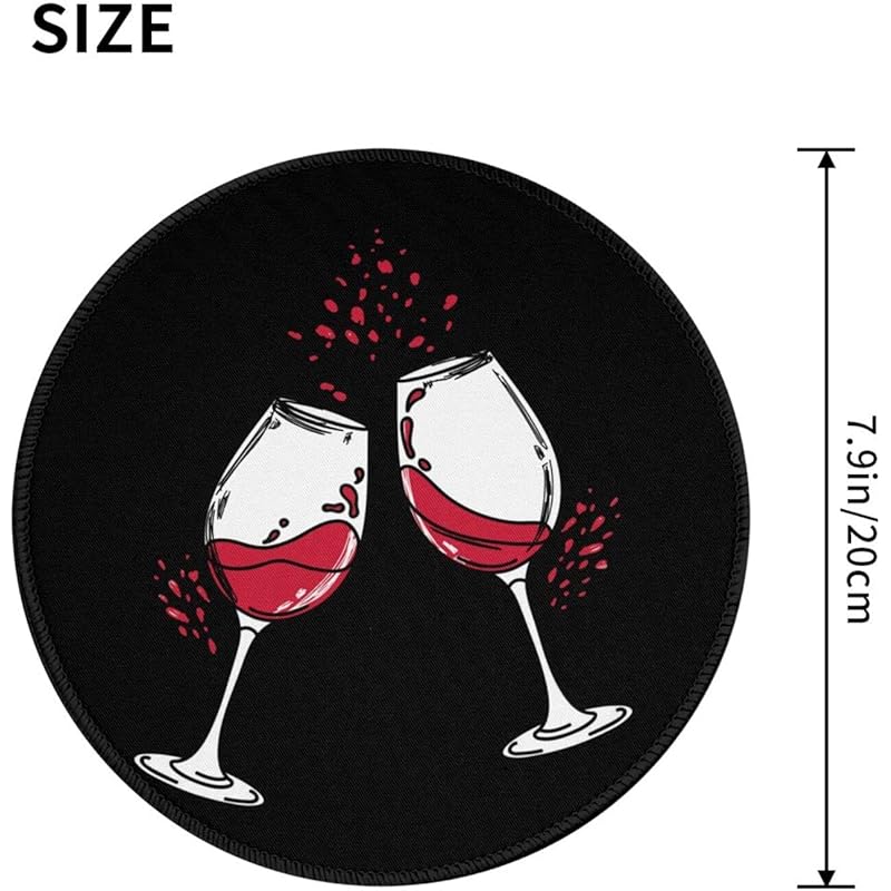 桜瑪瑙 マウスパッド ワイン 乾杯 イラスト 丸型 ゲーミング 光学式マウス対応 デスクマット おしゃれ ゴム製裏面 極めて薄い 滑り止め 耐久性良い 傷防止 多機能 清潔しやすい 快適操作性 人気 小型 キャラクター オフィス 贈り物 男女兼用 Www Premier Plastics Co Uk