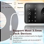 USB C to 3.5mm Female Headphone Jack Adapter 2 Pack, Type C to Aux Audio Dongle Cable Cord Compatible with iPhone 15 Series, Pixel, Samsung Galaxy S23/S22/S21 Ultra