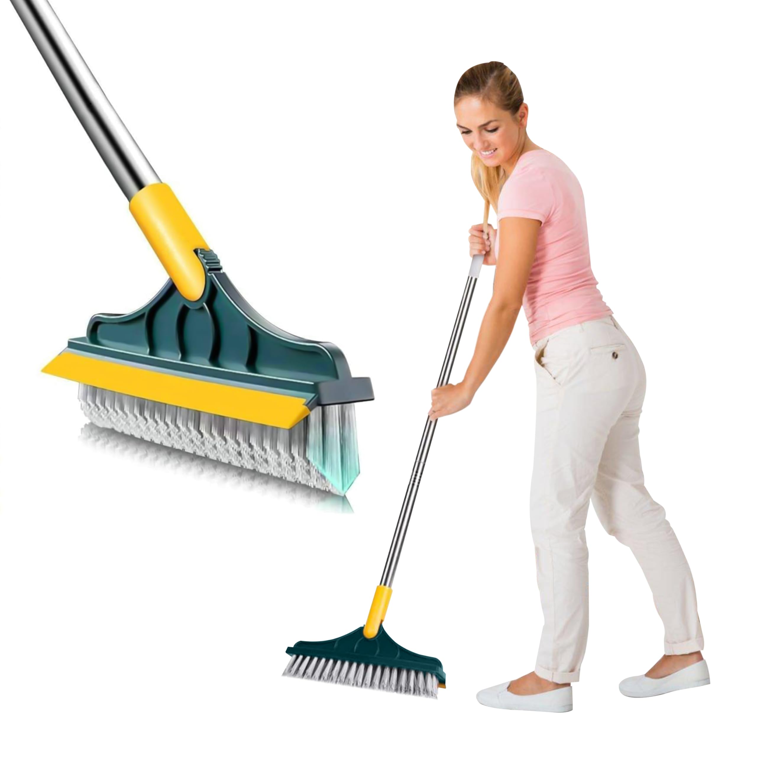 RetailKing 2 in 1 Multipurpose Tile Cleaning Brush with Long Handle and Wiper 120° Rotating Removable Head Floor Scrubber Brush for Cleaning Your Home, Kitchen, and Bathroom. (B0C819XPY9) Amazon Price History, Amazon Price Tracker