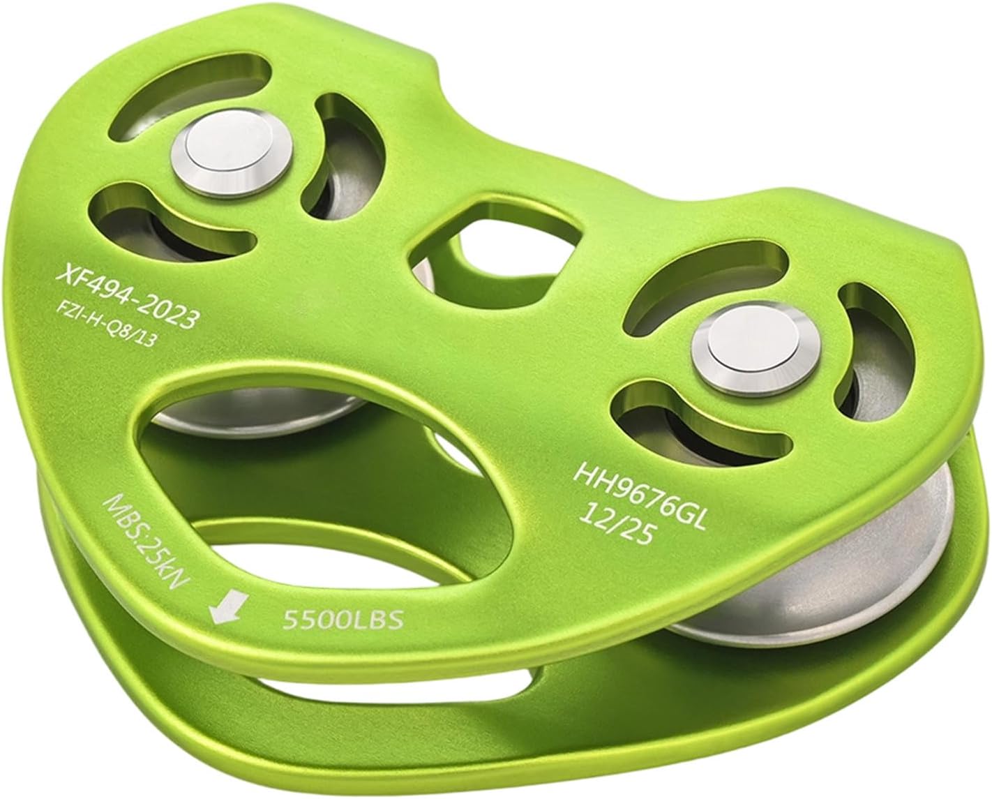 Multifunctional Aluminum Alloy Climbing Pulley Heart Shape Rigging Pulley for Outdoor Play and Secure Activity