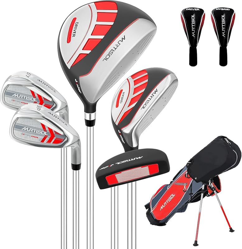 XDriveMax Junior Golf Club Set for Kids Ages 4-12, 5-6 Piece Right Hand Set with Stand Bag