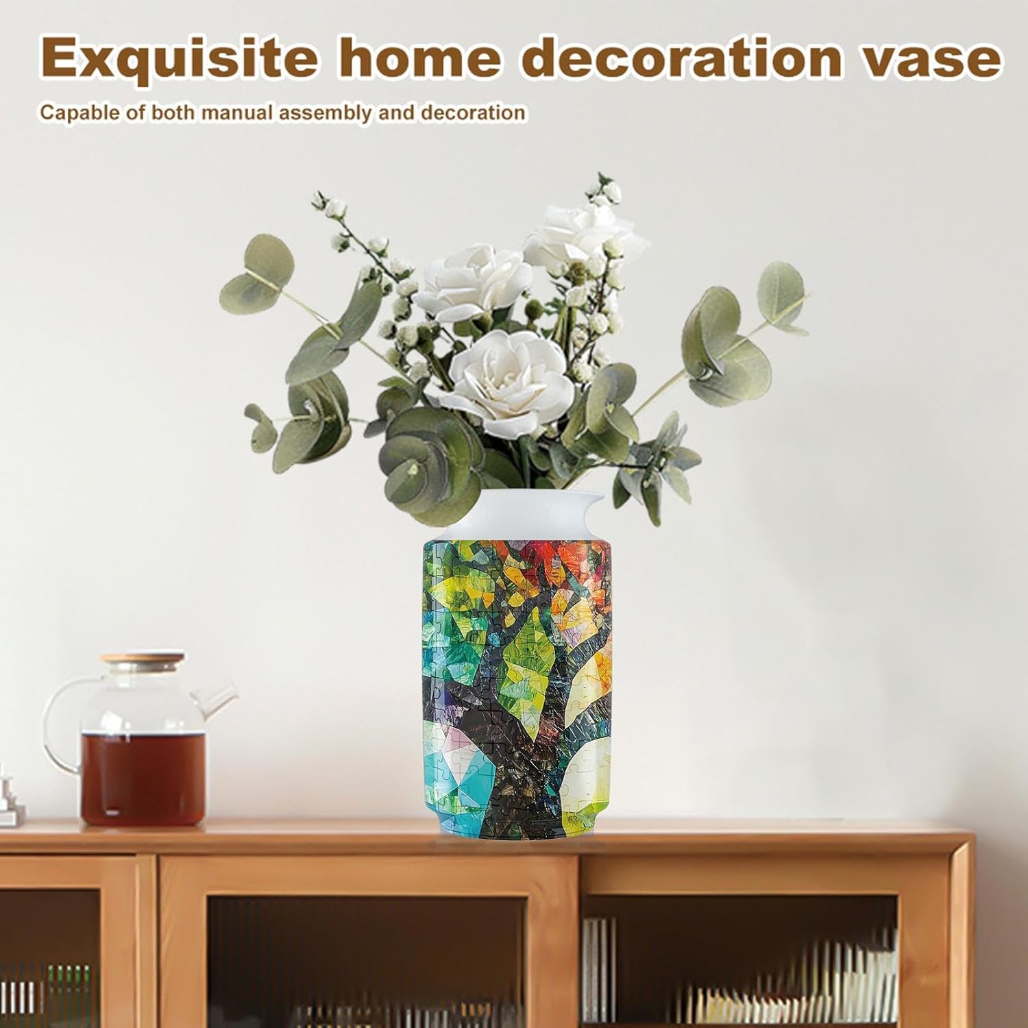 Rebornsun 大人向けパズル花瓶 | 3D 組み立て花瓶キット,組立モデルキット クラフト愛好家 インテリア 母の日 クリスマ