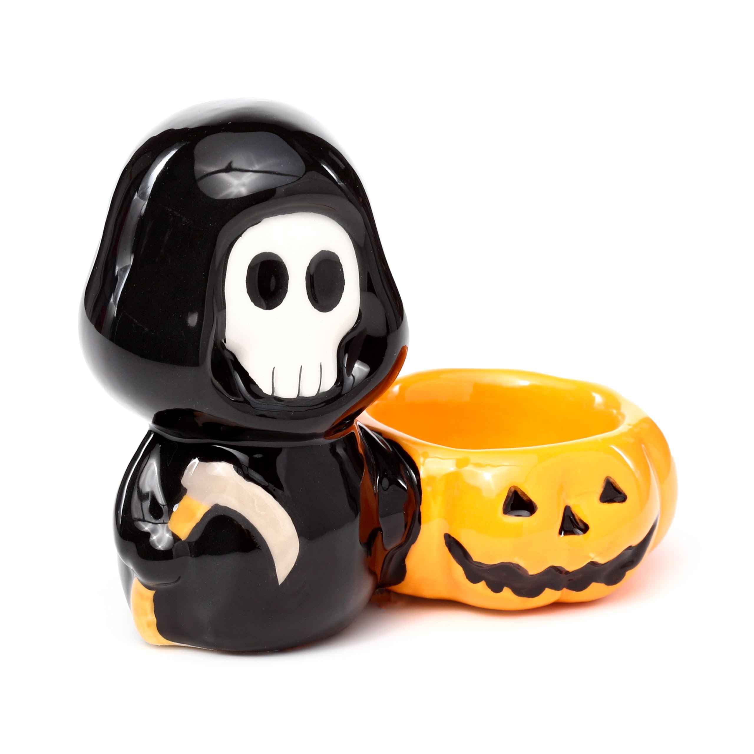 Puckator Ceramic Skull Boy Tea Light Candle Holder - Table Decorations Centrepiece - Tealight Lights Meditation Candle Stand Holders - Home Living Room Decor Accessories