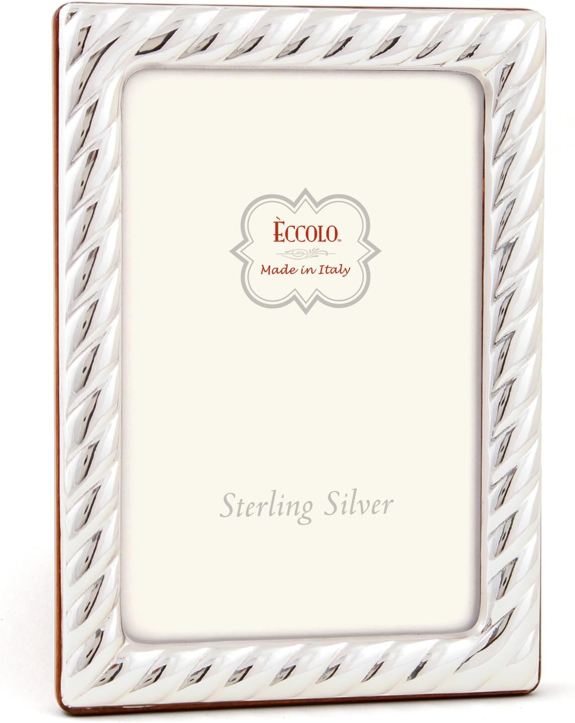 Eccolo Made In Italy Sterling Silver Frame, Swirl, Holds an 8 x 10-Inch Photo
