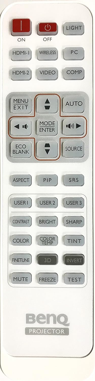 Replaced BenQ projector remote for W750/W770ST/W1070/W1080ST/W1400/W1500