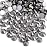 NCB 3000pcs Flatback Round Glass Nail Art Rhinestones Crystal for DIY Making Accessories Shoes, Clothes, Face Art, Bags, Manicure (Jet Hematite, SS3 3000pcs)