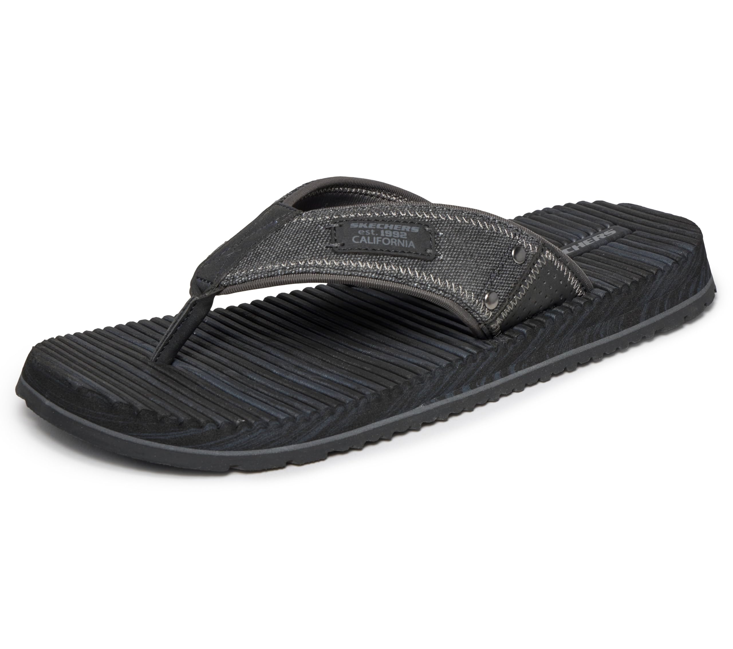 Skechers USA Quill Sea Side Canvas Thong Sandal para hombre