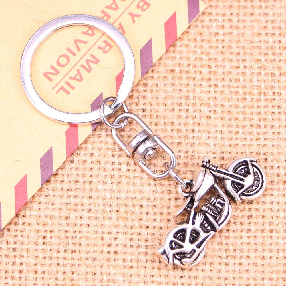 20 Stücke Schlüsselanhänger 34 X 16 Mm Motorrad Motocross Anhänger DIY Männer Schmuck Auto Schlüsselanhänger Ring Halter Souvenir Für Geschenk