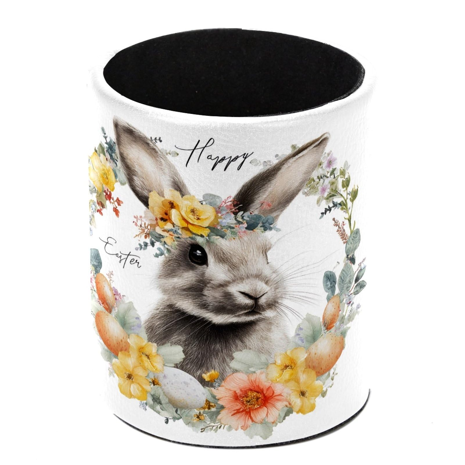FWJZDSP Easter Bunnies Pencil Cup Pen Organizer Makeup Brush Holder for Office Home Countertop Desk Accessory Storage