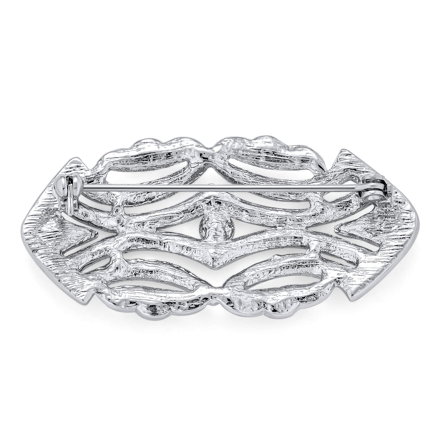 Collana accattivante Grande Pave Matrimonio Cristallo Moda Gatsby Vintage Art Déco Stile Sciarpa Spilla Da Donna Argento Ottone