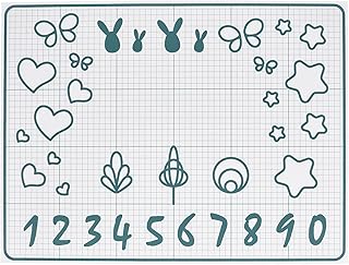 Hamur açma matı, beyaz-turkuaz, 61x46 cm