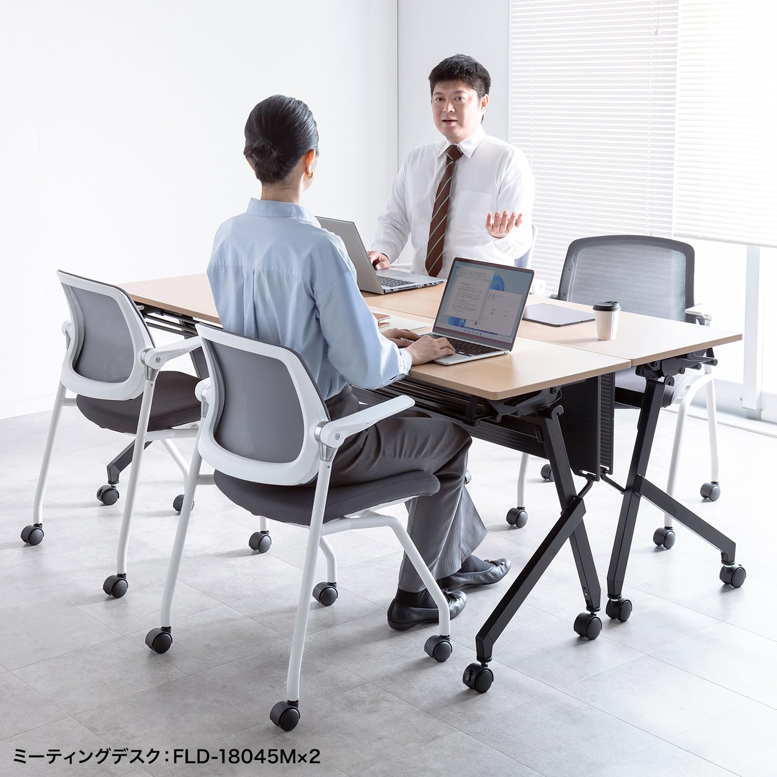 Amazon.co.jp: サンワサプライ 平行スタッキングミーティングチェア(2