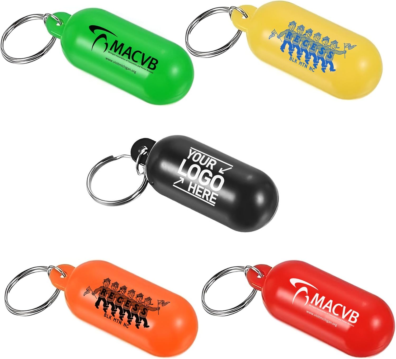 Custom Floating Keychain with Logo – Bulk Key Floats for Boats, Marinas, Resorts & Water Sports