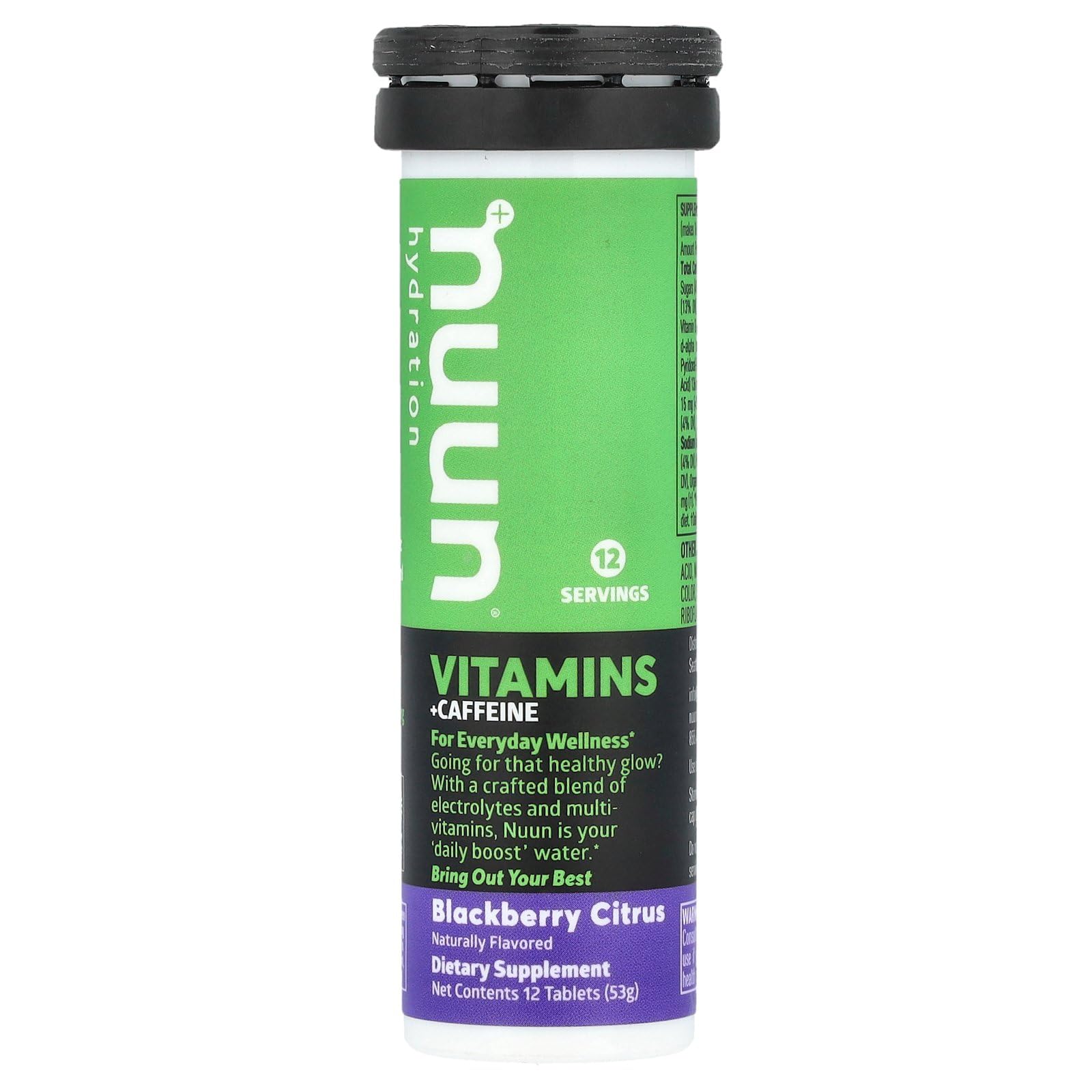 Nuun Nuun Vitamins Caffeine BlackBerry Citrus 12Ct Tube, 12 Ct