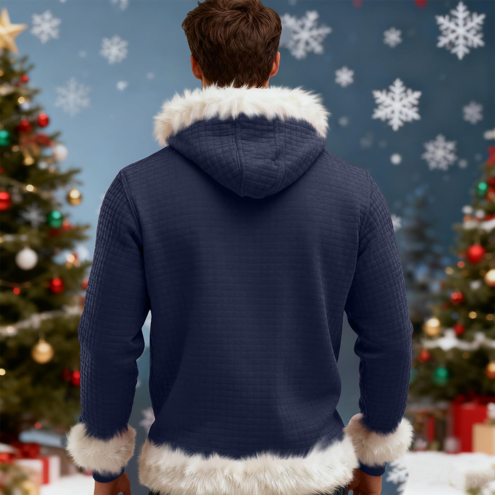 Chaqueta Verano Hombre Sudadera con Capucha De Forro, Estilo Oversize, Tallas Grandes, Manga Larga, Casual, Ideal para Invierno. L (Navy, L) Top Deportivo Camiseta Ciclismo Sin Mangas