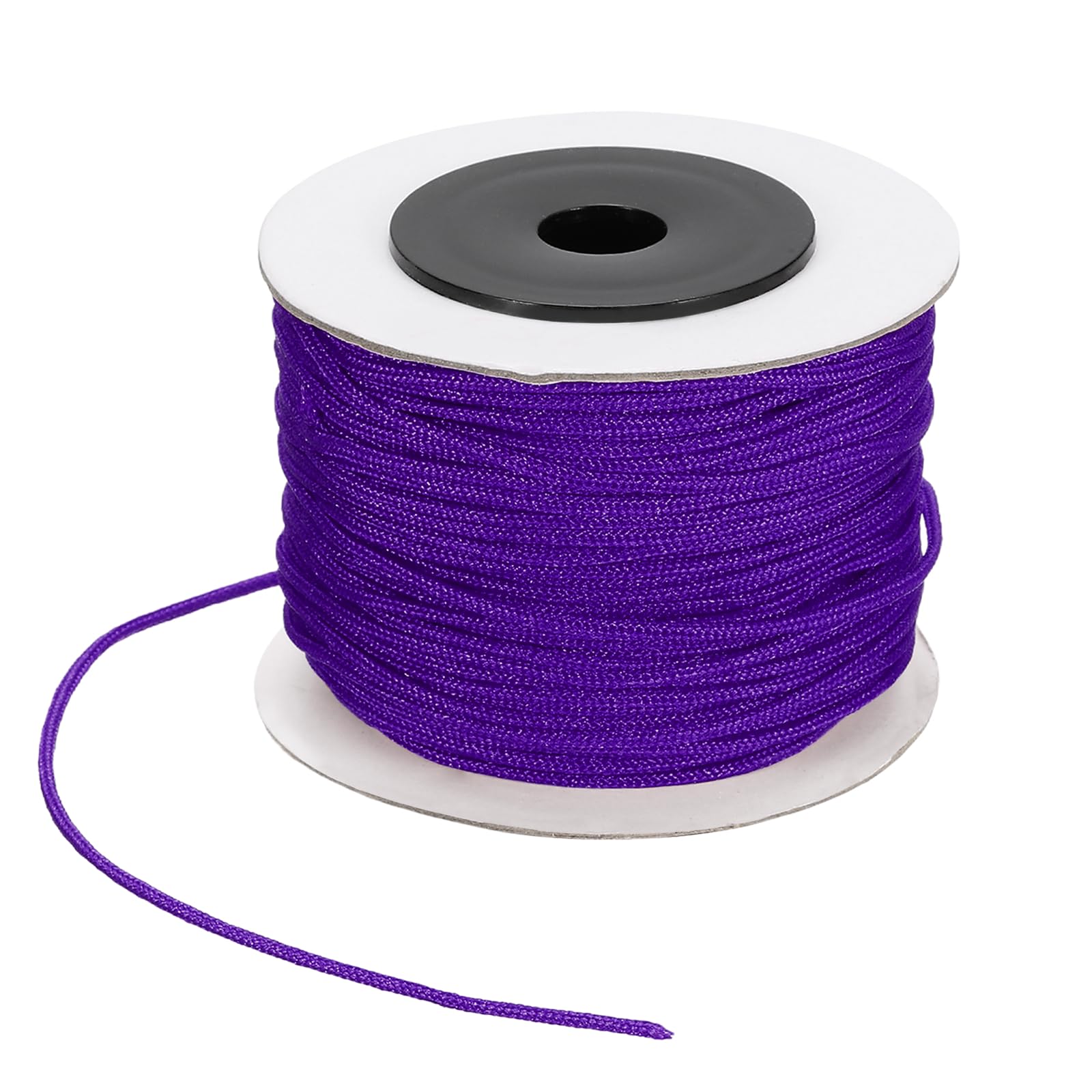 PATIKIL 44 Yard Nylon String for Bracelets, 1.5 mm Nylon Rope Cord Braided Ornament Lanyard Thread Universal Blinds Pull Strings for DIY Craft Bead Bracelet Making, Dark Purple — image 1